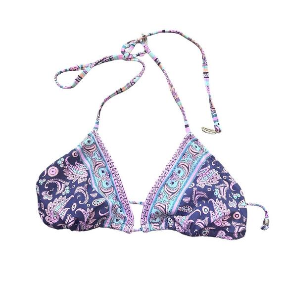 Victoria's Secret Boho Paisley Triangle Bikini Top Women's Size Large - Picture 1 of 4